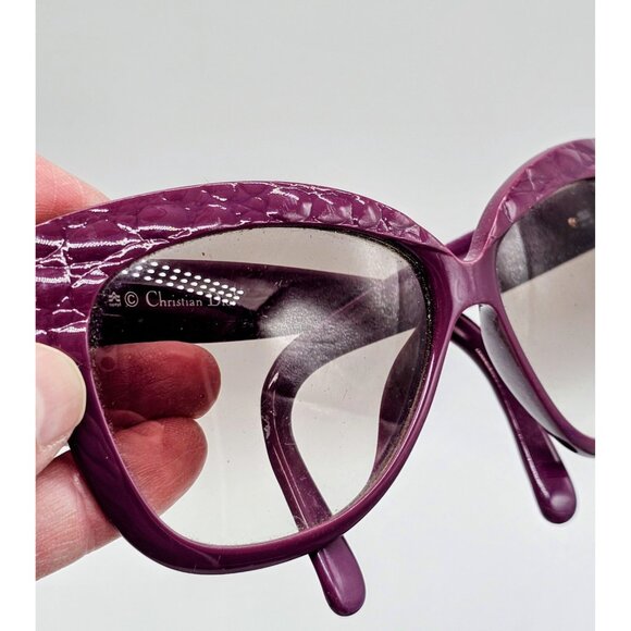 Vintage Christian Dior 2321  Purple Sunglasses Germany 1980\'S Large Chic Boho